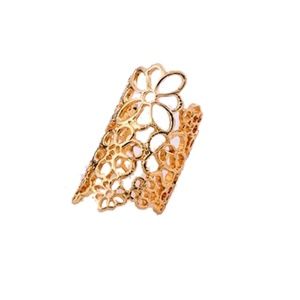 Adjustable Fashion Golden Knuckle Flowers Ring
